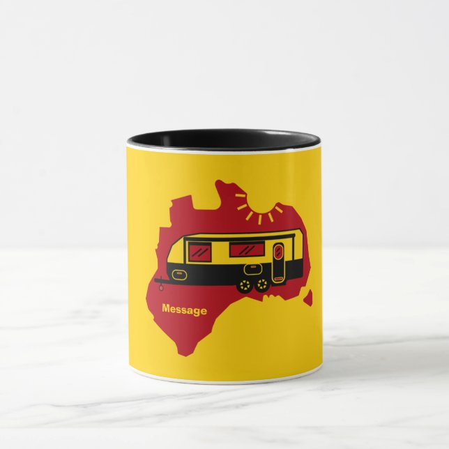 Australian Caravan Camping     Mug (Center)