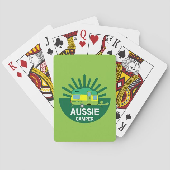 Australian Caravanning | Aussie Caravaner | Camp T Playing Cards (Back)