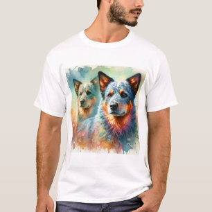 Australian Cattle Dog 260824AREF101 - Watercolor T-Shirt