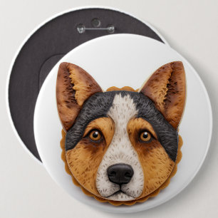 Australian Cattle Dog 3D Inspired 6 Cm Round Badge