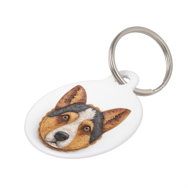 Australian Cattle Dog 3D Inspired Pet Tag (Side)