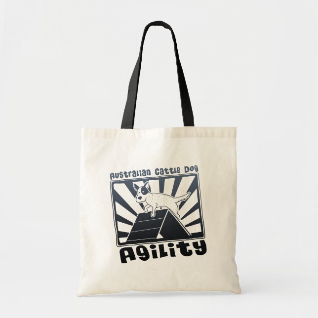 Australian Cattle Dog Agility A-Frame Tote Bag (Front)