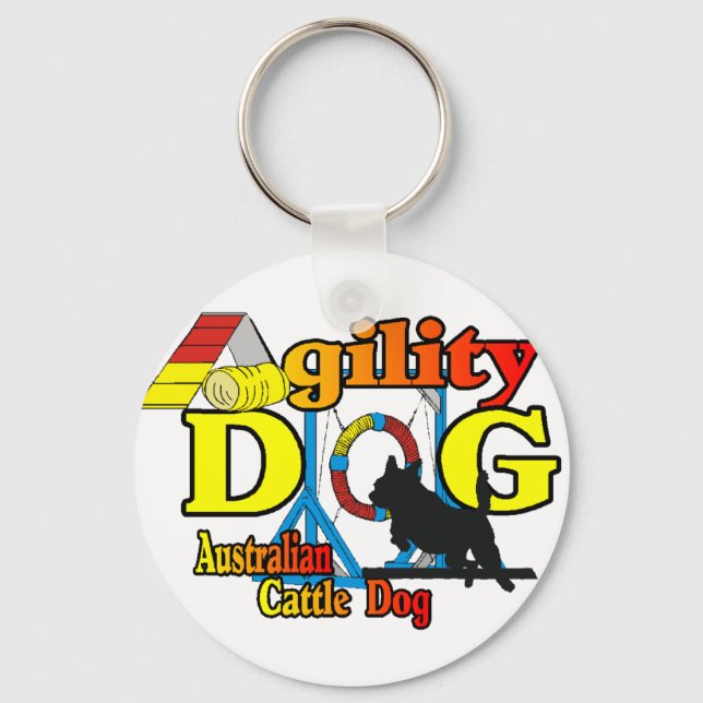 Australian Cattle Dog Agility Key Ring (Front)
