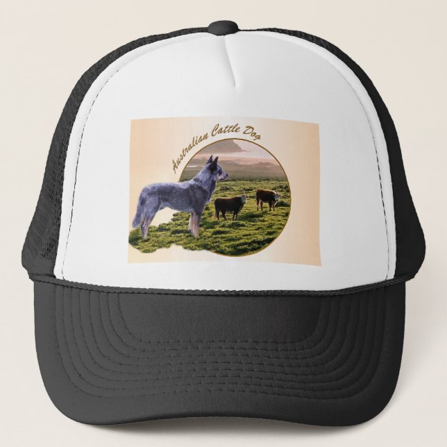 Australian Cattle Dog Art Trucker Hat (Front)