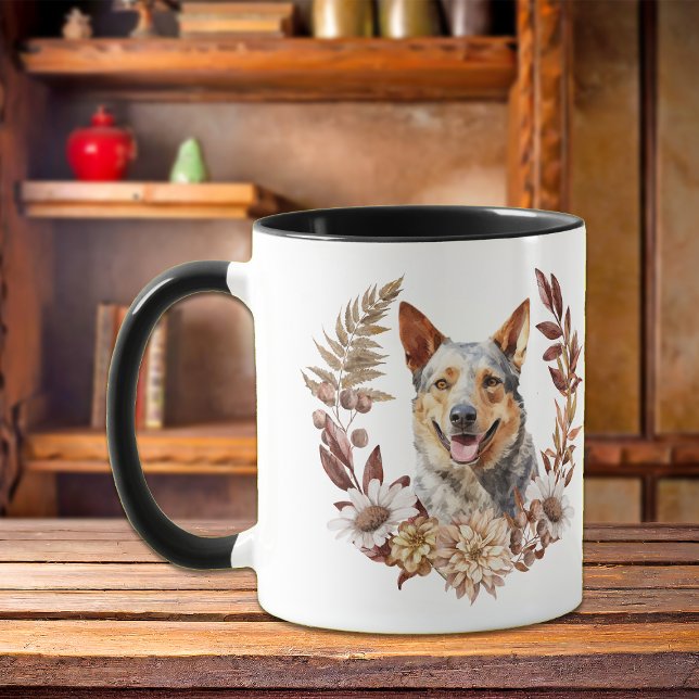 Australian Cattle Dog Autumn Wreath Mug (Creator Uploaded)