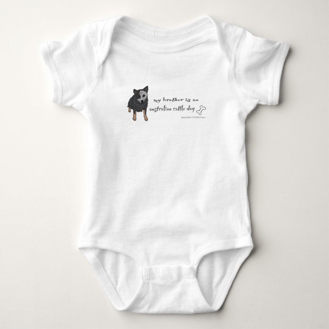 australian cattle dog baby bodysuit (Front)