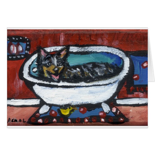Australian Cattle Dog bath (Front Horizontal)