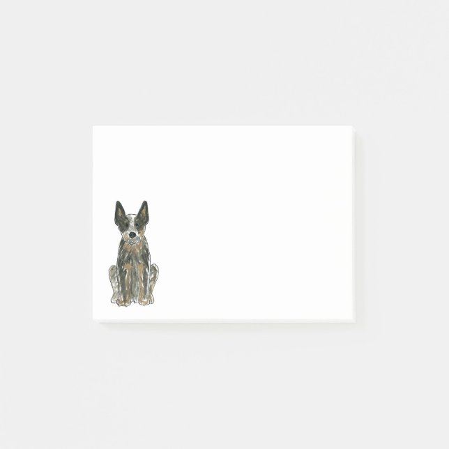 Australian Cattle Dog Blue Heeler ACD Art Post-it Notes (Front)