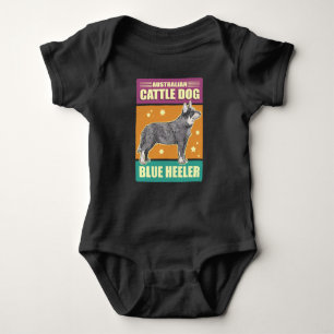 Australian Cattle Dog Blue Heeler   Dog Owner Baby Bodysuit