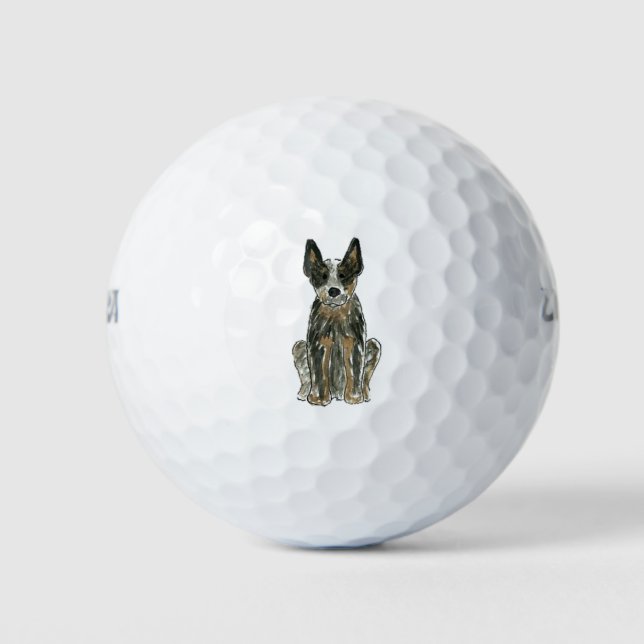 Australian Cattle Dog Blue Heeler Golf Balls (Front)