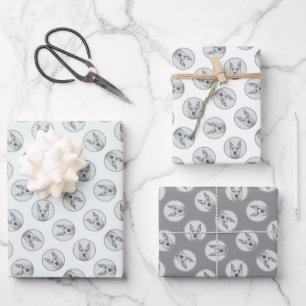 Australian Cattle Dog Blue Heeler Original Dog Art Wrapping Paper Sheet