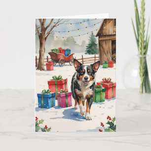Australian Cattle Dog Christmas Greeting Card