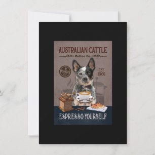 Australian Cattle Dog Coffee Club Coffee Dog Lover Thank You Card