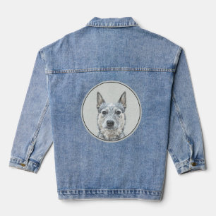 Australian Cattle Dog - Cute Original Dog Art Denim Jacket