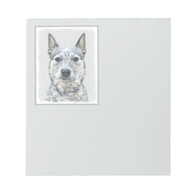 Australian Cattle Dog - Cute Original Dog Art Notepad (Front)