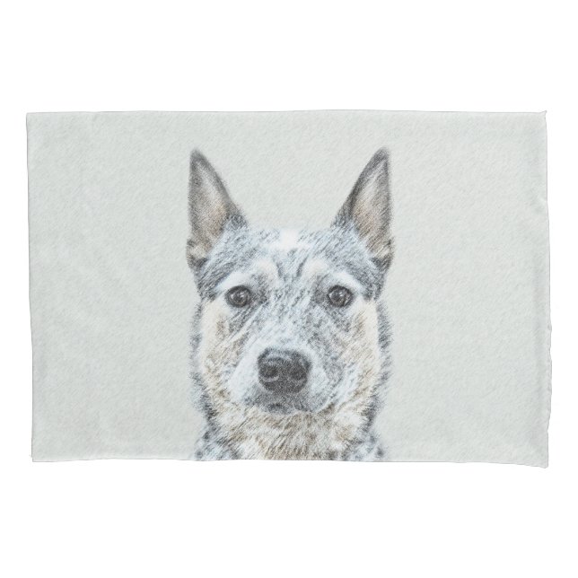 Australian Cattle Dog - Cute Original Dog Art Pillowcase (Front)