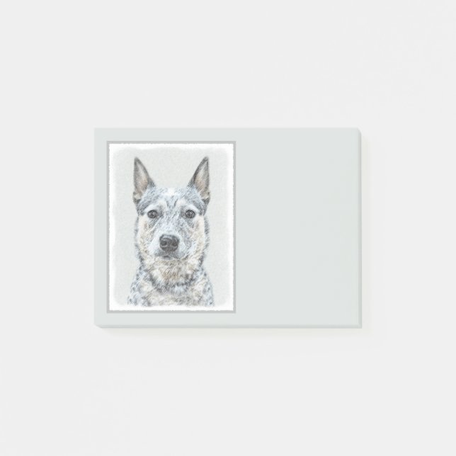 Australian Cattle Dog - Cute Original Dog Art Post-it Notes (Front)