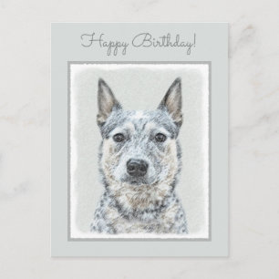 Australian Cattle Dog - Cute Original Dog Art Postcard