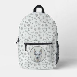 Australian Cattle Dog - Cute Original Dog Art Printed Backpack