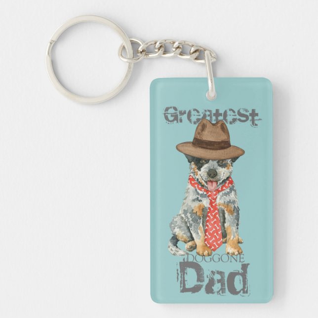 Australian Cattle Dog Dad Key Ring (Front)