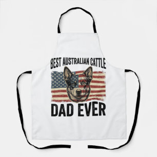 Australian Cattle Dog Dad Patriotic Vintage Shirt  Apron
