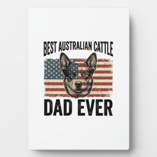 Australian Cattle Dog Dad Patriotic Vintage Shirt  Plaque