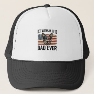Australian Cattle Dog Dad Patriotic Vintage Shirt  Trucker Hat