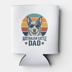 Australian Cattle Dog Dad Vintage Sunset Shirt_1 Can Cooler