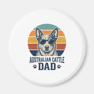Australian Cattle Dog Dad Vintage Sunset Shirt_1 Magnet