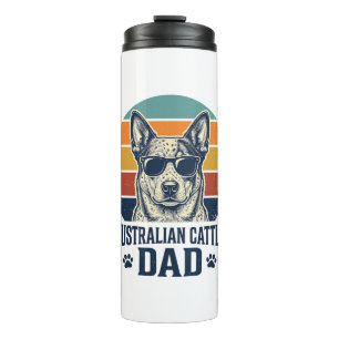 Australian Cattle Dog Dad Vintage Sunset Shirt_1 Thermal Tumbler