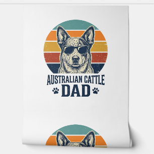 Australian Cattle Dog Dad Vintage Sunset Shirt_1 Wallpaper
