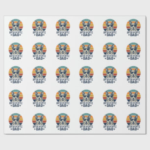 Australian Cattle Dog Dad Vintage Sunset Shirt_1 Wrapping Paper