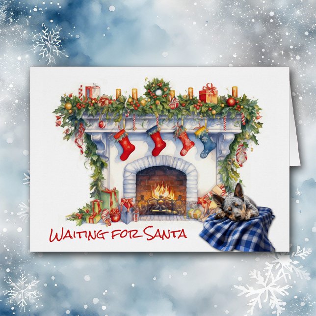 Australian Cattle Dog Fireplace Wait for Santa (Creator Uploaded)