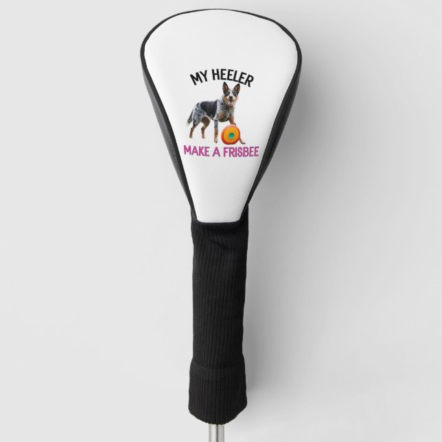 Australian cattle dog frisbee Premium Golf Head Cover (Front)