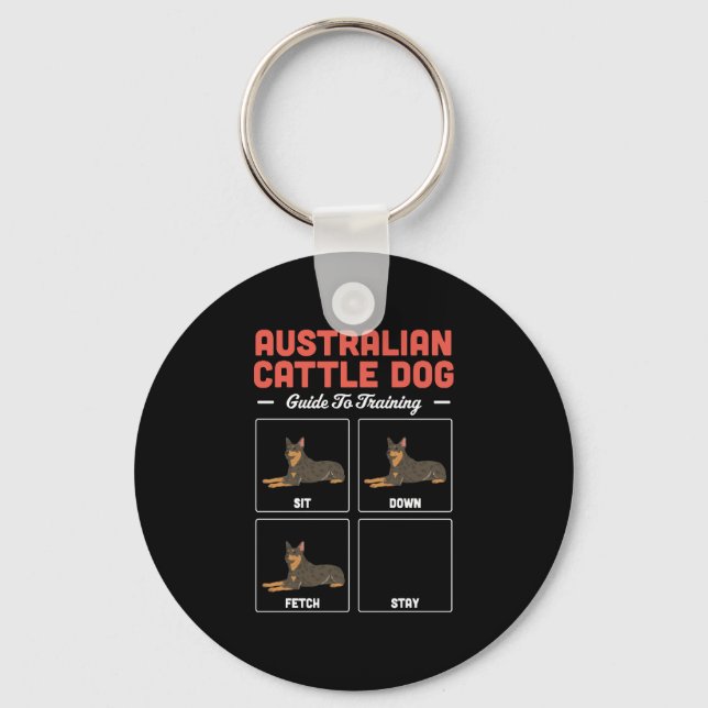 Australian Cattle Dog Guide To Training Key Ring (Front)
