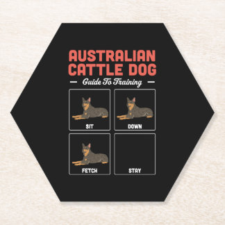 Australian Cattle Dog Guide To Training Paper Coaster