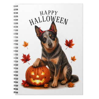 Australian Cattle Dog Halloween Devil Dog Notebook