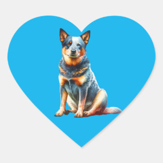 Australian Cattle Dog Heart Sticker