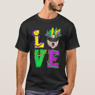 Australian Cattle Dog I Love Puppy Mardi Gras Men  T-Shirt