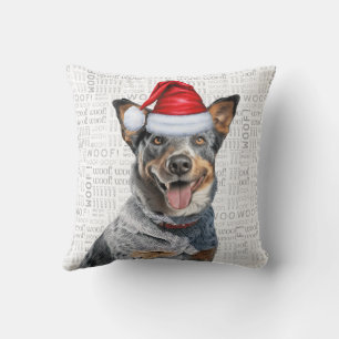 Australian Cattle Dog Lover Christmas Holiday Cushion