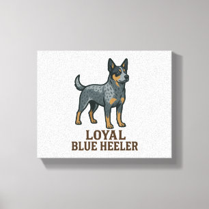 Australian Cattle Dog Loyal Blue Heeler Canvas Print