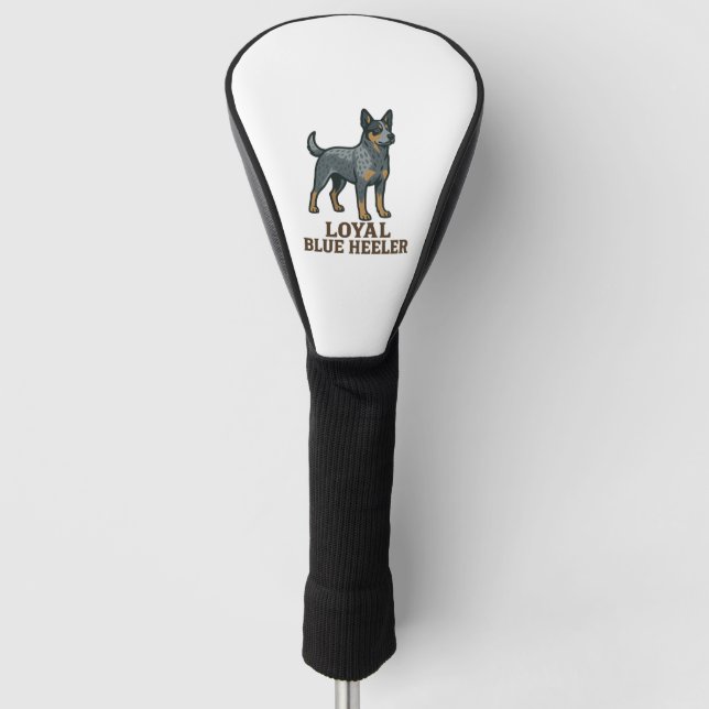 Australian Cattle Dog Loyal Blue Heeler Golf Head Cover (Front)