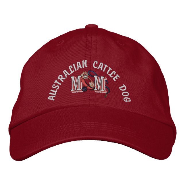 Australian Cattle Dog MOM Embroidered Hat (Front)
