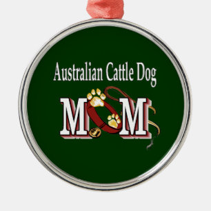 Australian Cattle Dog MOM Metal Tree Decoration