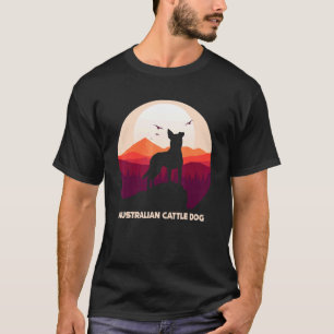 Australian Cattle Dog Moon Halloween  Cute T-Shirt