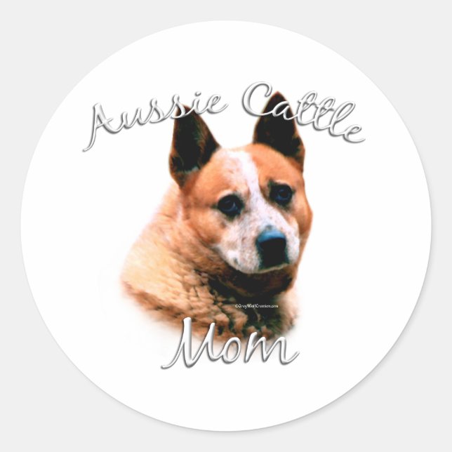 Australian Cattle Dog Mum 2 Classic Round Sticker (Front)