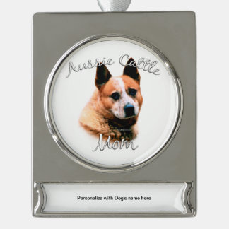 Australian Cattle Dog Mum 2 Silver Plated Banner Ornament