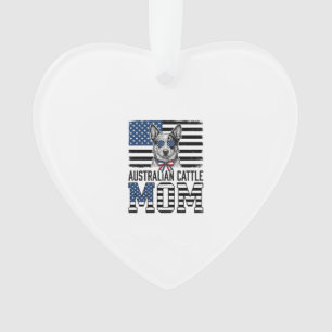 Australian Cattle Dog Mum Patriotic Vintage Shirt_ Ornament