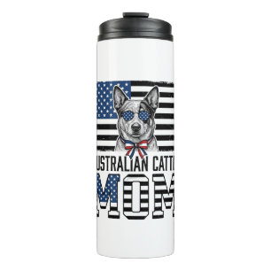 Australian Cattle Dog Mum Patriotic Vintage Shirt_ Thermal Tumbler