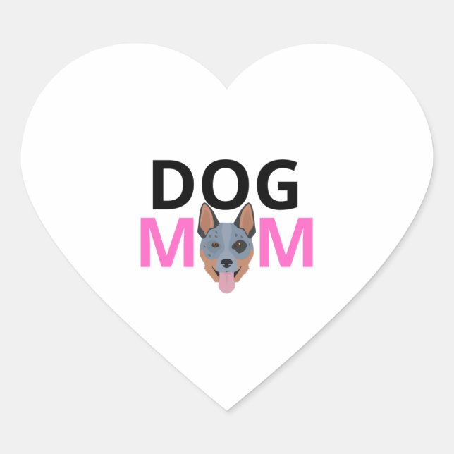 Australian cattle dog mum Premium 1 Heart Sticker (Front)